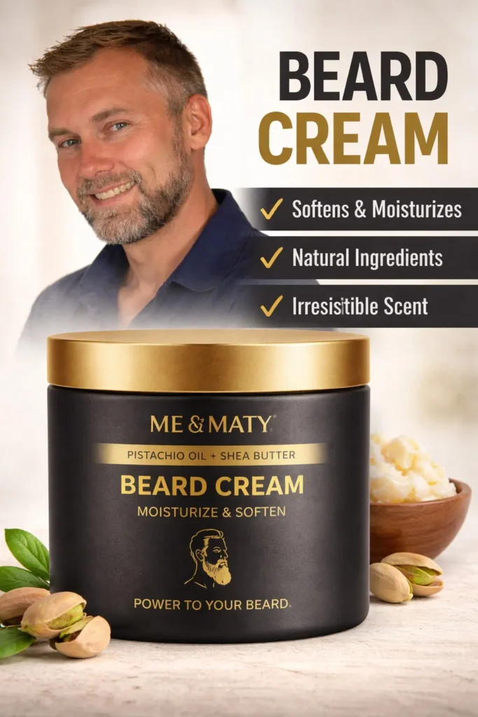 Custom branded Me & Maty product — Beard Cream example